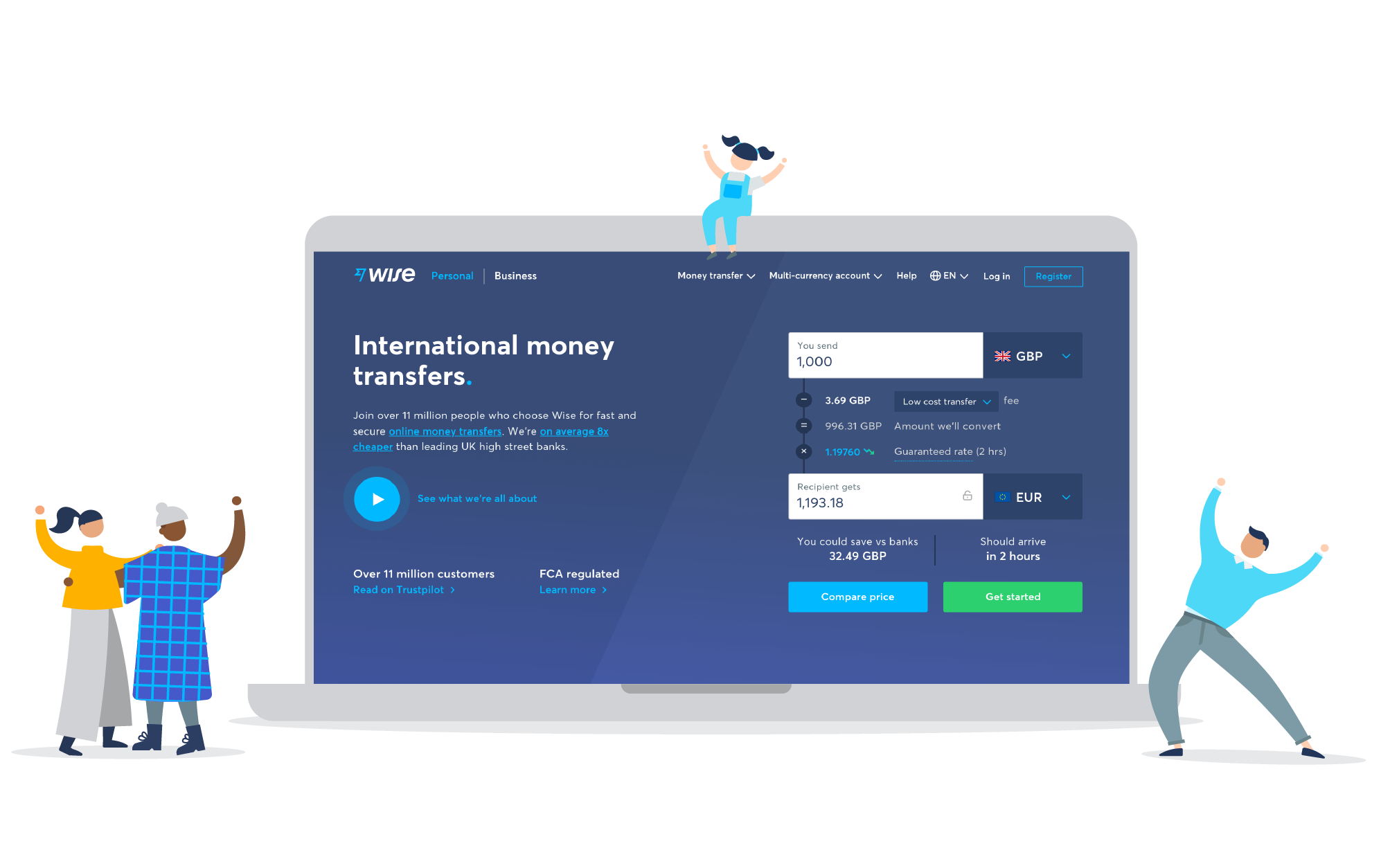 An input form and bank card